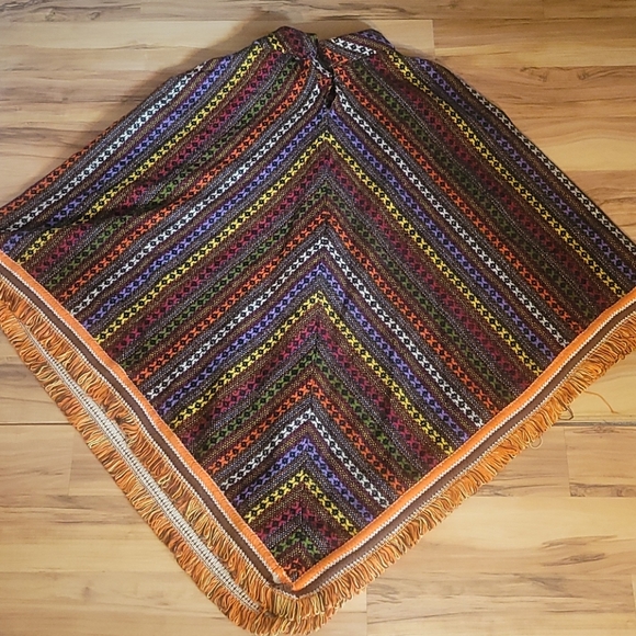 Vintage 70s Poncho Cape  L - Picture 3 of 12